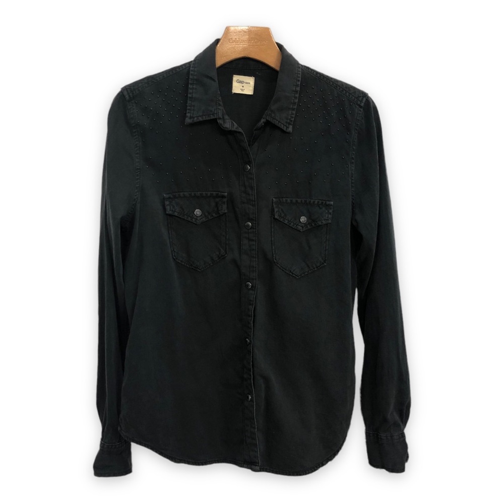 Gap 1969 Snap Button Down Studded Front Long Slee… - image 1